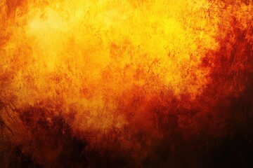 Obraz premium Dark grainy texture background with yellow and orange glowing abstract color gradient wave shape on a brown grunge backdrop for banner design