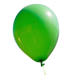 Green Balloon Isolated on Transparent Background