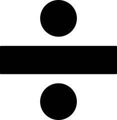 Math Symbol Icon. Mathematic division sign Vector Illustration.