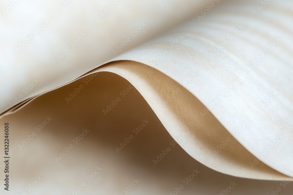Poster Elegant cream and brown book page with a subtle texture inviting scholarly exploration in a tranquil setting