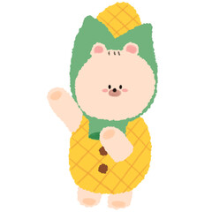 teddy bear with corn