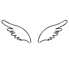 Wings Vector Hand Drawn Illustration