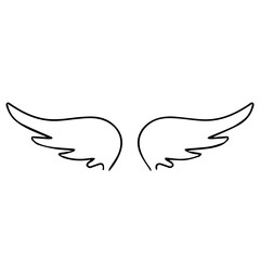 Wings Vector Hand Drawn Illustration