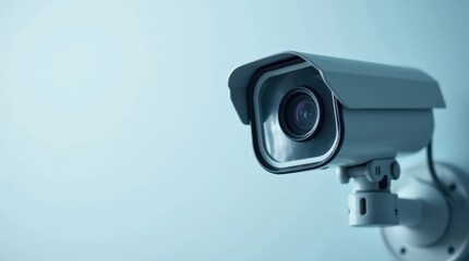 Security Camera Mounted on a Wall Monitoring an Indoor Area for Enhanced Safety