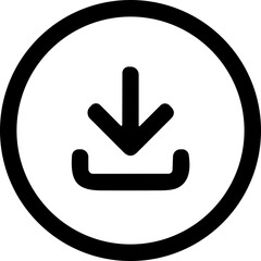 Download button line vector icon. install symbol. Modern Cloud download and simple flat vector