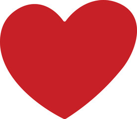 Red heart symbol, Love heart sign icon, love symbol vector. Hand drawn style.