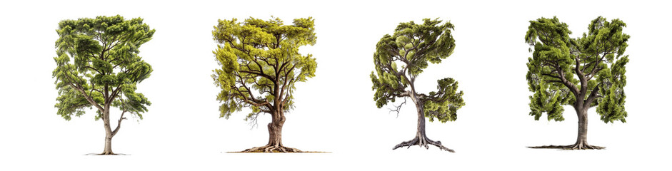 Alphabet Trees E, F, G, H: Letters Formed by Nature