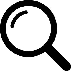 Search magnifying glass. Explore or find flat icon for apps and websites vector sign