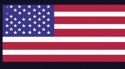 Fototapeta premium Graphic Illustration of United States of America Flag with Stars and Stripes