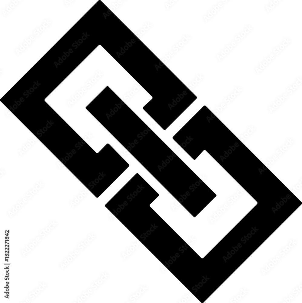 Poster link icon – internet url or webpage chain symbol | vector illustration