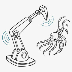 A bio-inspired robotic system that mimics octopus tentacles for enhanced flexibility.
