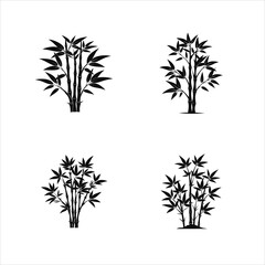  Bamboo Silhouette Icon Peaceful and Natural Art