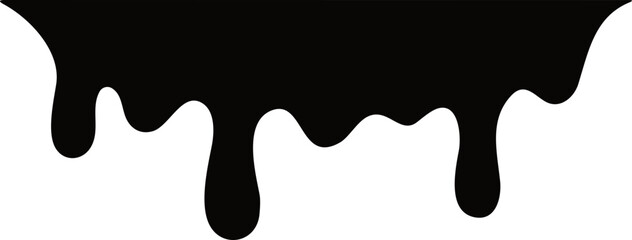 Dripping Paint and Liquid Flow – Ink, Chocolate, Oil, and Molten Drops | Vector Illustration