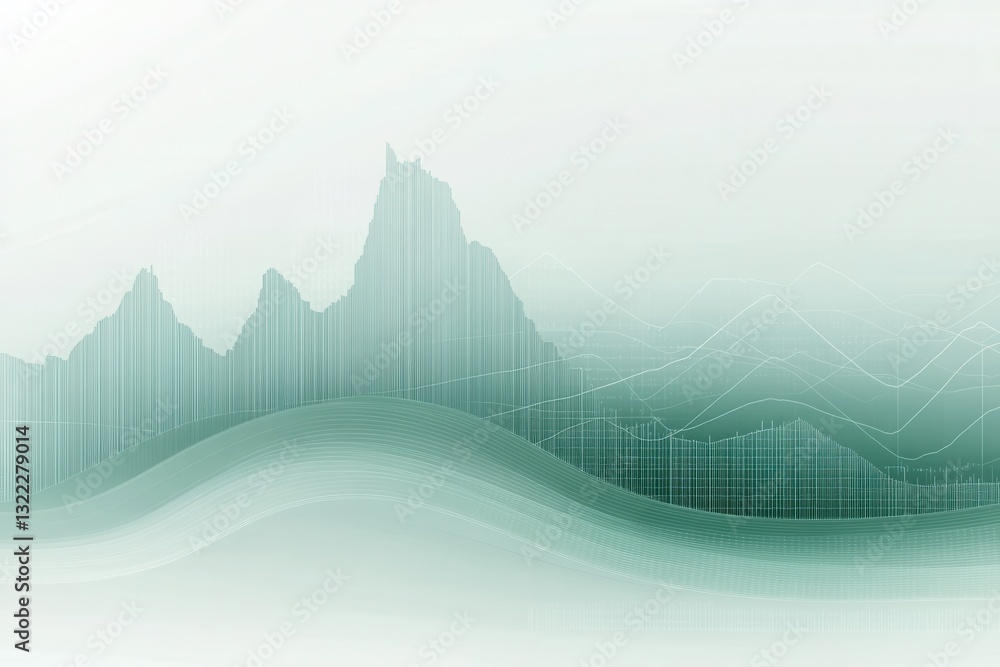 Leinwandbilder abstract financial charts in muted colors with clean design for data visualization and analysis purp
