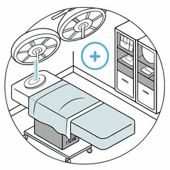 A smart surgical drape that adjusts airflow to prevent bacterial contamination.

