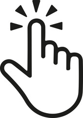 Computer line mouse click cursor hand icon and loading icons. Cursor icon. Vector illustration. Mouse click cursor.