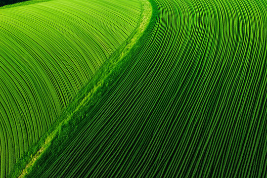 Monitoring irrigation processes from above, a drone surveys expansive green fields, ensuring optimal crop growth and water usage. Precision agriculture benefits from aerial insights