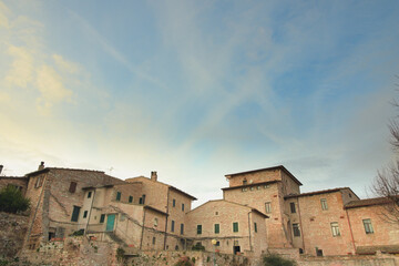Fototapeta premium Ancient alley in Spello, Umbria Region, Italy