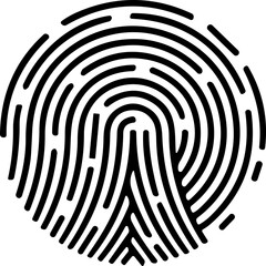 Fingerprint icon, finger print identity symbol, thumbprint sign  vector illustration. Fingers prints. Thumbs print Identification. ID verification. Bio metric authentication.