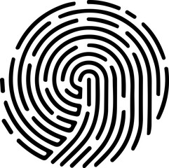 Fingerprint icon, finger print identity symbol, thumbprint sign  vector illustration. Fingers prints. Thumbs print Identification. ID verification. Bio metric authentication.
