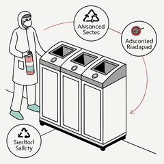 An AI-powered waste disposal system that separates biohazardous materials automatically.
