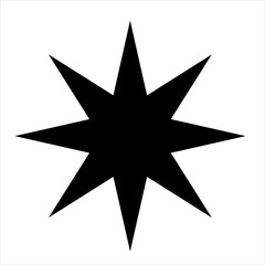 Obraz premium Black Eight star