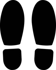 Footprint human silhouette vector. Shoe sole print. Foot print tread, boots, sneakers. Impression icon barefoot Footsteps man and person