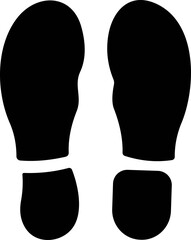 Footprint human silhouette vector. Shoe sole print. Foot print tread, boots, sneakers. Impression icon barefoot Footsteps man and person