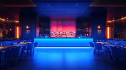 A futuristic restaurant where chefs use generative AI and food tech to predict and prepare for future food industry trends