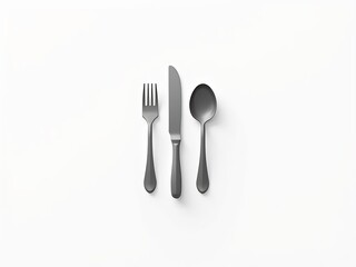 Logo on a white background, cutlery, spoon, fork, knife