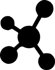 Molecule or atom network icons vector styles. Scientific structure , chemistry and connection , atomic particle model, nanotech and biotech symbol elements.