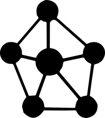 Molecule or atom network icons vector styles. Scientific structure , chemistry and connection , atomic particle model, nanotech and biotech symbol elements.