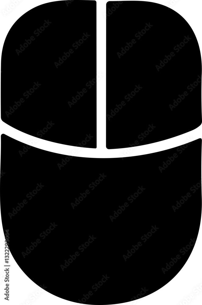 Fototapete mouse flat icon. computer hardware mouse icon vector. left and right click vector. pressing differen