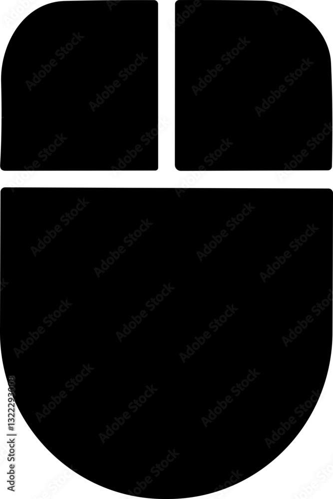 Fototapete mouse flat icon. computer hardware mouse icon vector. left and right click vector. pressing differen