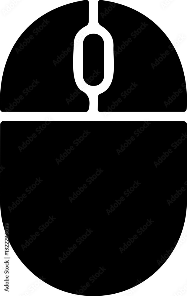 Fototapete mouse flat icon. computer hardware mouse icon vector. left and right click vector. pressing differen