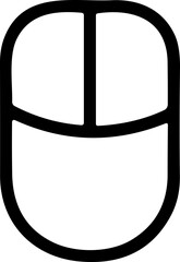 Mouse line Icon. Computer hardware mouse icon vector. Left and right click vector. Pressing different mouse buttons for PC. Mouse wheel scroll