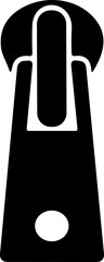 zipper. zipper puller vector illustration zip head, zipper slider flat sketch