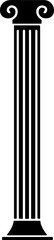 Column vector icon. Ancient pillar. Elegant classic roman, Greek architecture line and silhouette column.