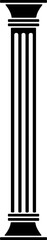 Column vector icon. Ancient pillar. Elegant classic roman, Greek architecture line and silhouette column.