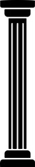 Column vector icon. Ancient pillar. Elegant classic roman, Greek architecture line and silhouette column.
