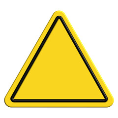 yellow triangular warning sign