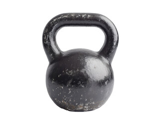 Black kettlebell for strength training in a gym setting