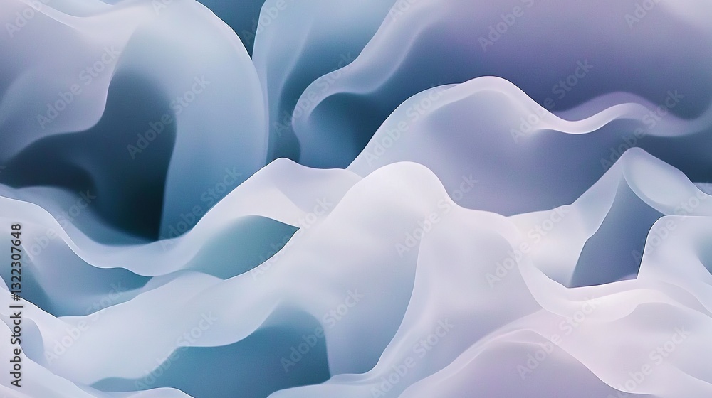 Poster a blue and white gradient with wave-like patterns