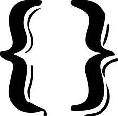 Curly braces and square brackets icons pack. Text quotes, oval parentheses, punctuation signs. Decorative typography shapes for elegant modern design.