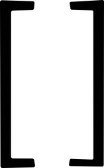 Braces or curly brackets icon. Small and square bracket or braket collection. Text brackets collection for messages, quotas. Oval, retro parentheses and punctuation shapes.