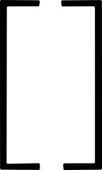 Braces or curly brackets icon. Small and square bracket or braket collection. Text brackets collection for messages, quotas. Oval, retro parentheses and punctuation shapes. 