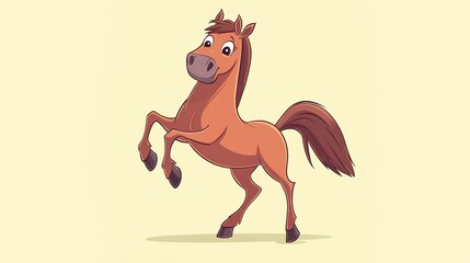 Fun 3D cartoon horse dancing
