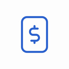 dollar application icon sign vector