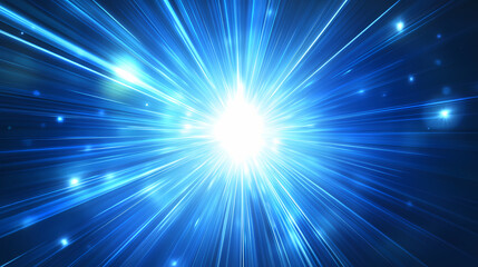 Fototapeta premium vibrant blue radiating lines background