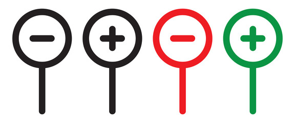 Magnifying glass simple icon collection. Search icon set. Vector